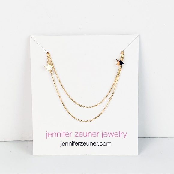 Jennifer Zeuner Gold Jewelry Star Double Necklace - Picture 4 of 8